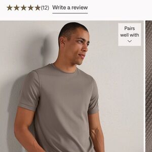 Rhone Short Sleeve Waffle Tee - Men’s Large, foggy taupe